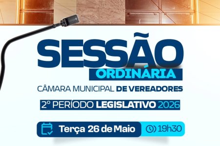 Participe da Sessão Ordinária da Câmara Municipal de Serra Caiada